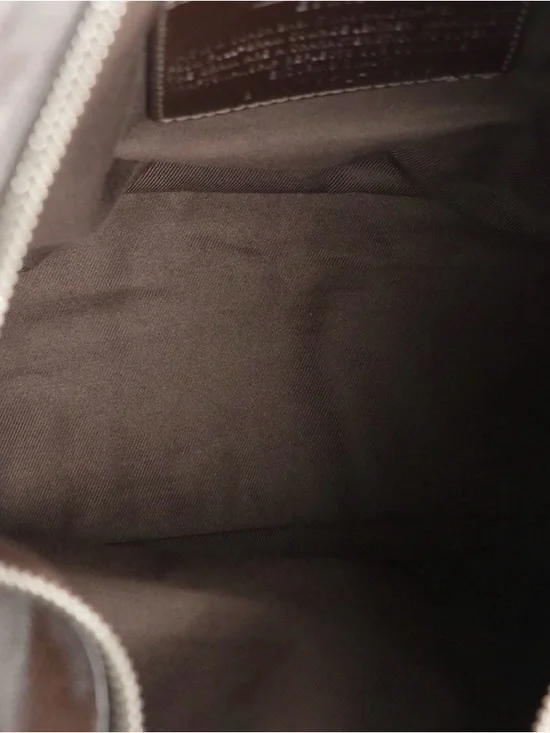 Coach Brown Pebble Grain Leather Web Strap Crossbody Bag - Picture 9 of 9